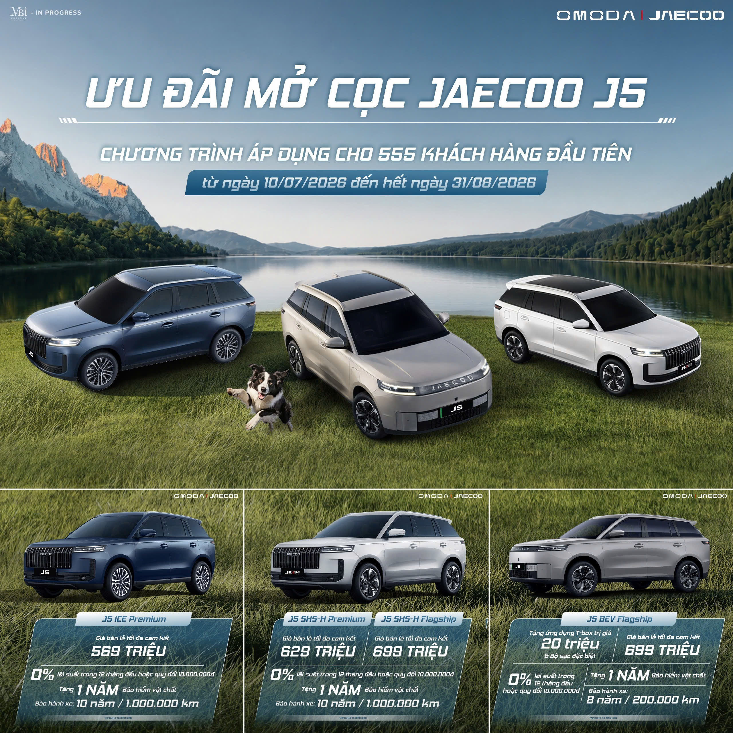 Ưu đãi mở cọc Jaecoo J5
